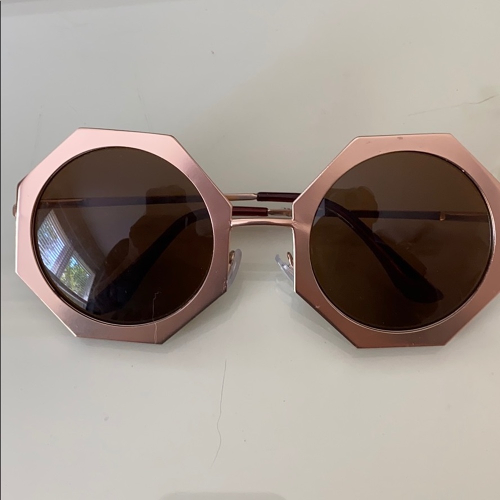 Hexagonal Metal Sunglasses